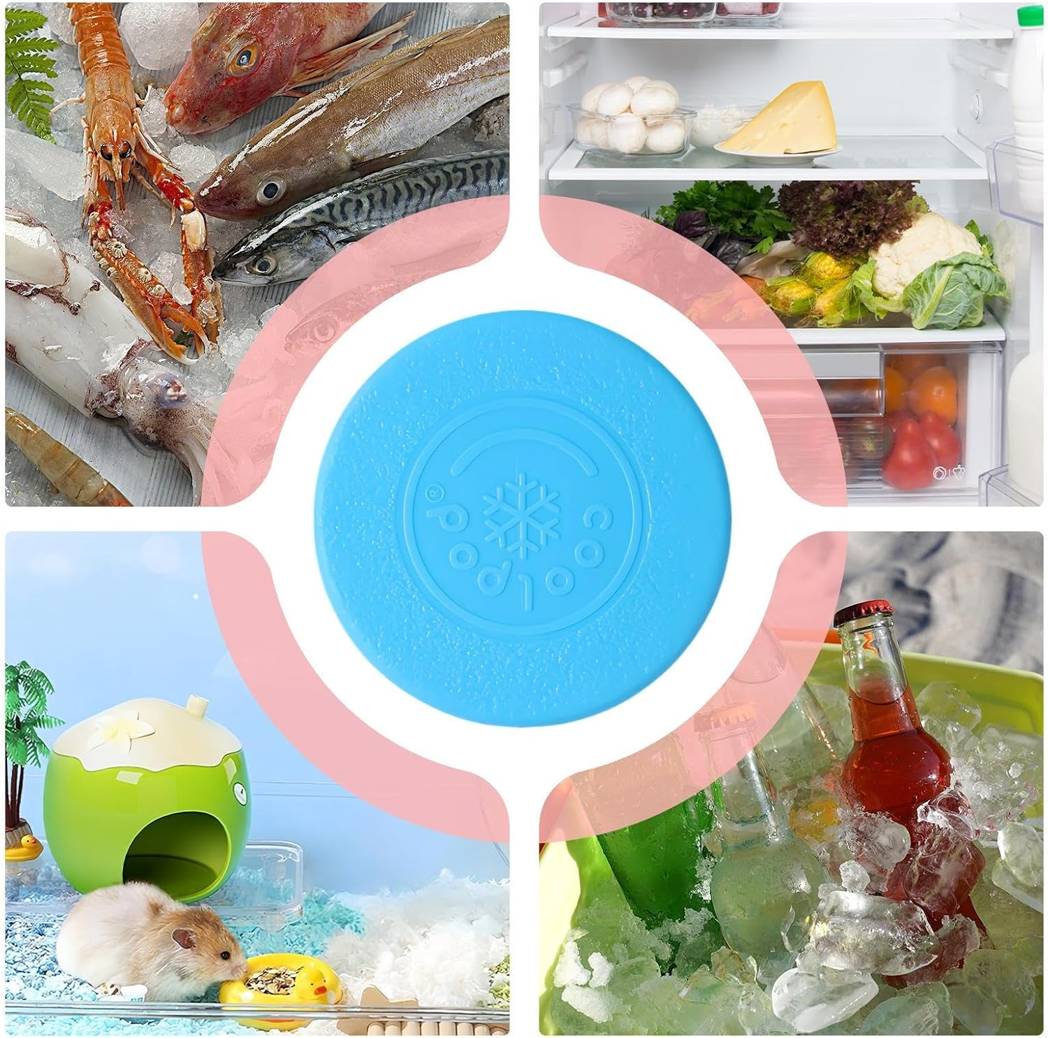 Ice Packs for Lunch Boxes | Leakproof Ice Pack,Refreezable Portable Box for Small Pet House Cooling Beach Outdoor Picnic Hiking Work Travel image number 3