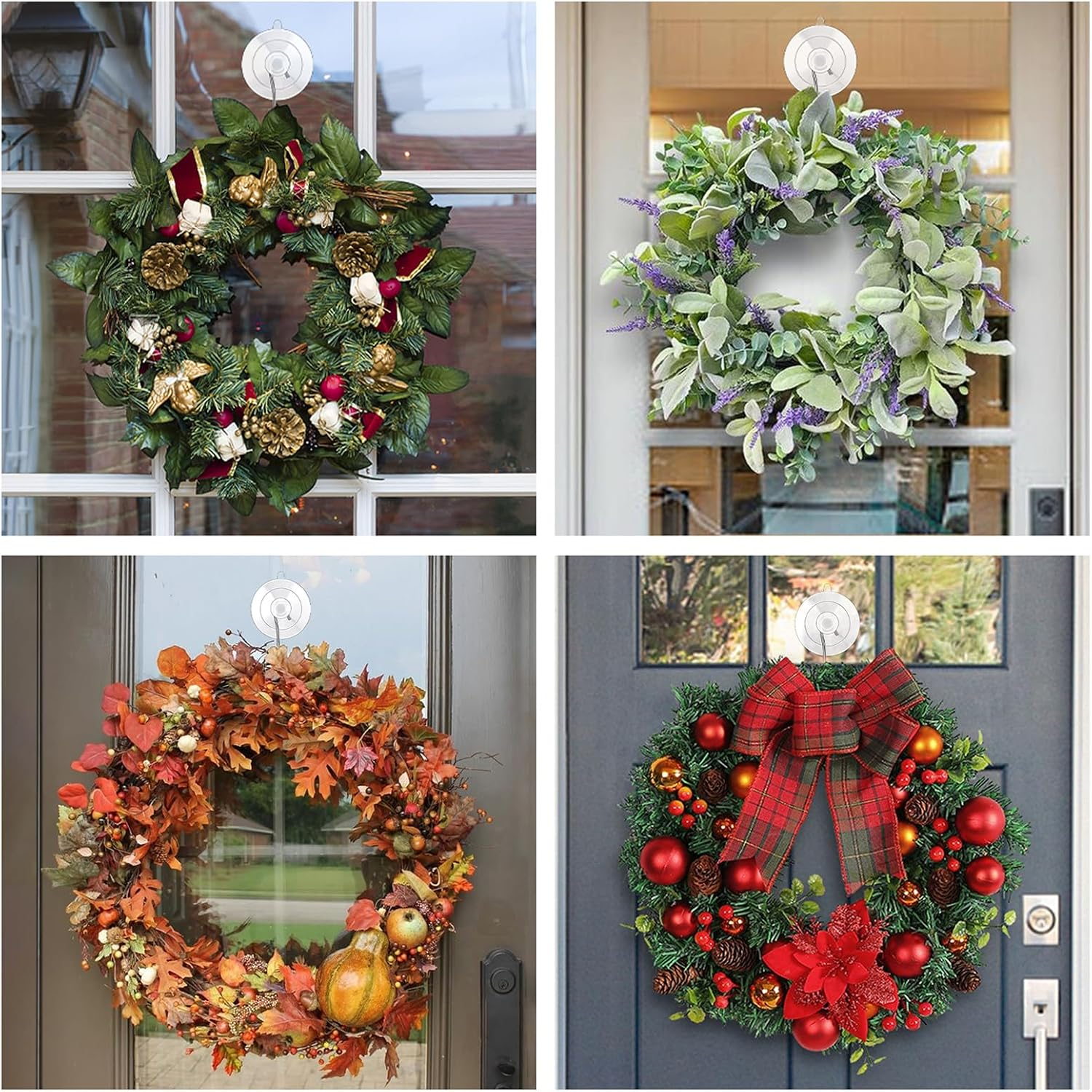 KORCCI Suction Cup Hooks 12Pack - Max Load 10LB, 1.77Inch Clear Small Suction Cups, No Trace, Reusable & Removable, Stainless Steel Hooks, for Tile, Glass, Window, Shower, Kitchen, Bathroom image number 2