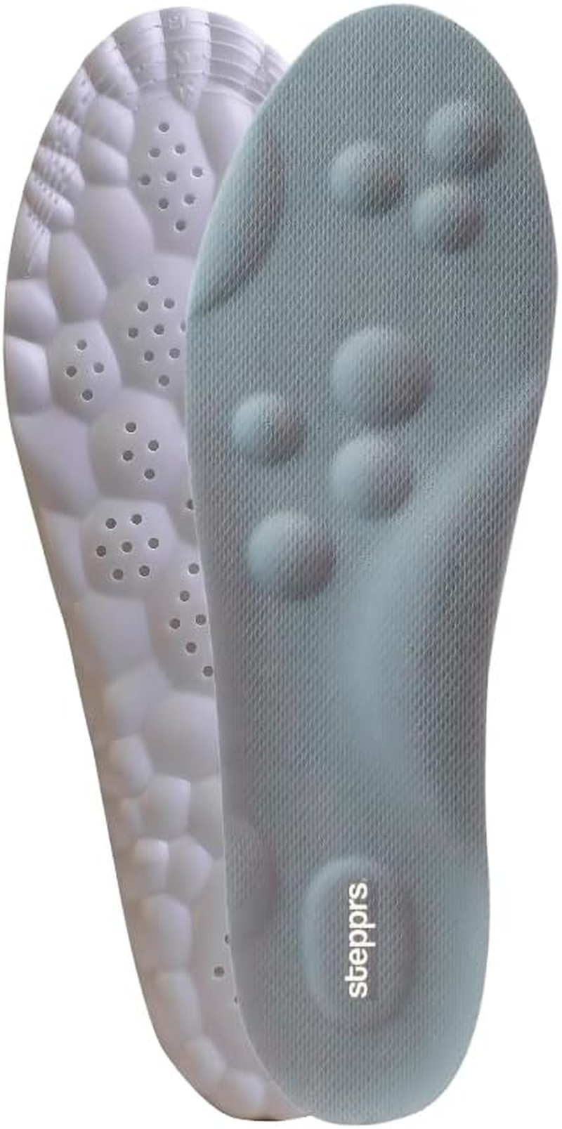 Original Stepprs Comfort Shoe Insoles for Men Women Adjustable Size 4D Memory Foam Cloud Soles Arch Support Improved Posture (Black, US Men 8-13.5)