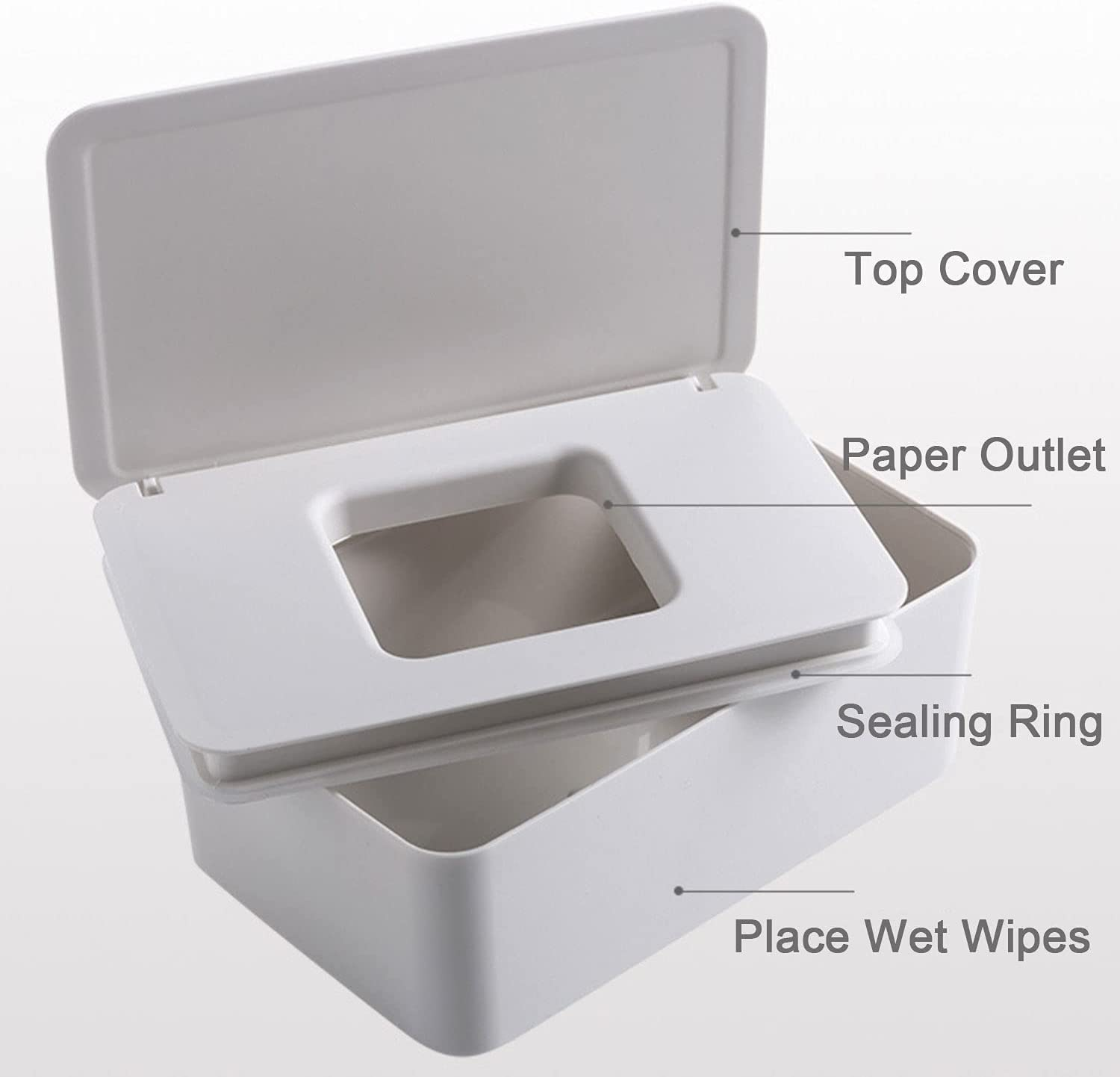 Diaper Wipes Dispenser Pouch with Lids Baby Wipes Case, Baby Wipe Holder Keeps Wipes Fresh, Non-Slip, Easy Open & Close Wipe Container image number 4