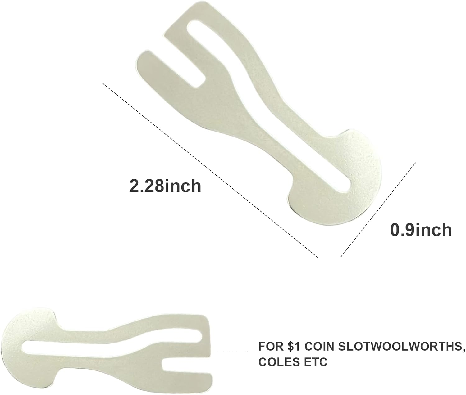 2/4/6 Pcs Aussie Portable Stainless Steel Metal Shopping Trolley Tokens Master Key for Men Women Grocery Shopping Cart Trolleys