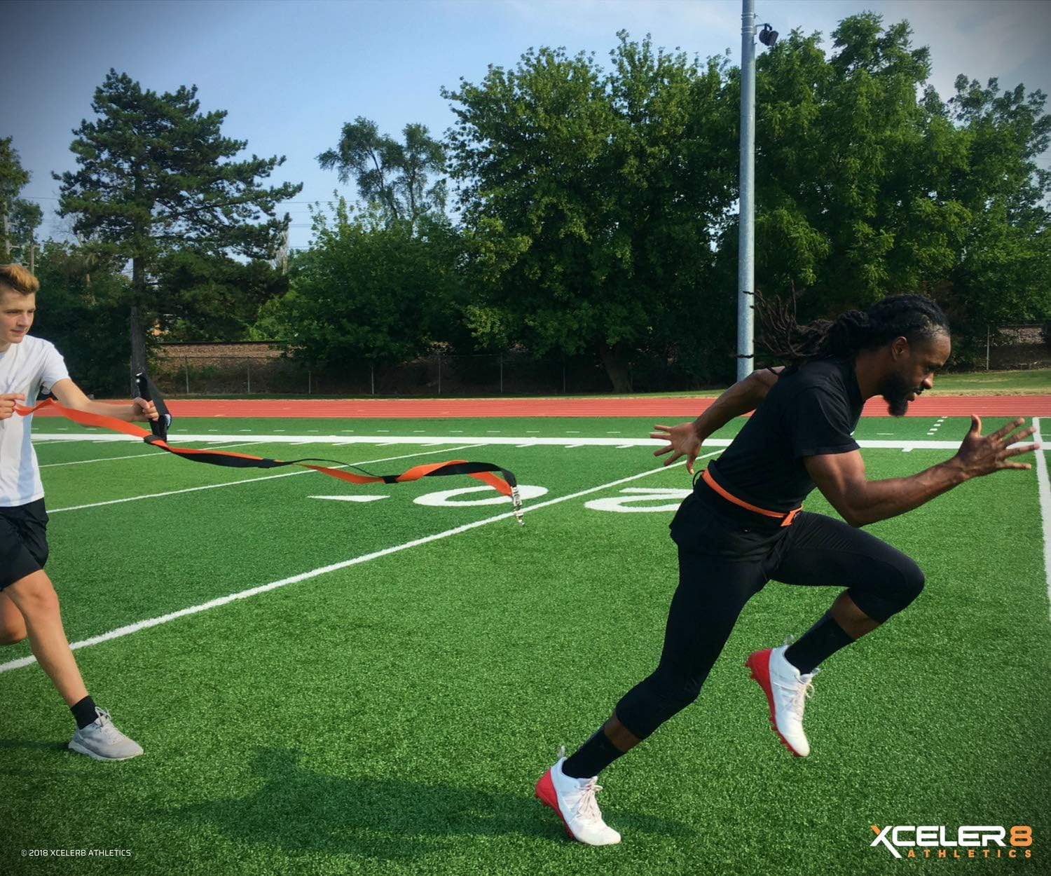 X-PLOSIVE Speed Training Kit/Overload Running Resistance & Release/Harness & Resistance Band, Speed and Agility Equipment for Sprint and Football, Basketball, Soccer/Youth and Adult Ready image number 5