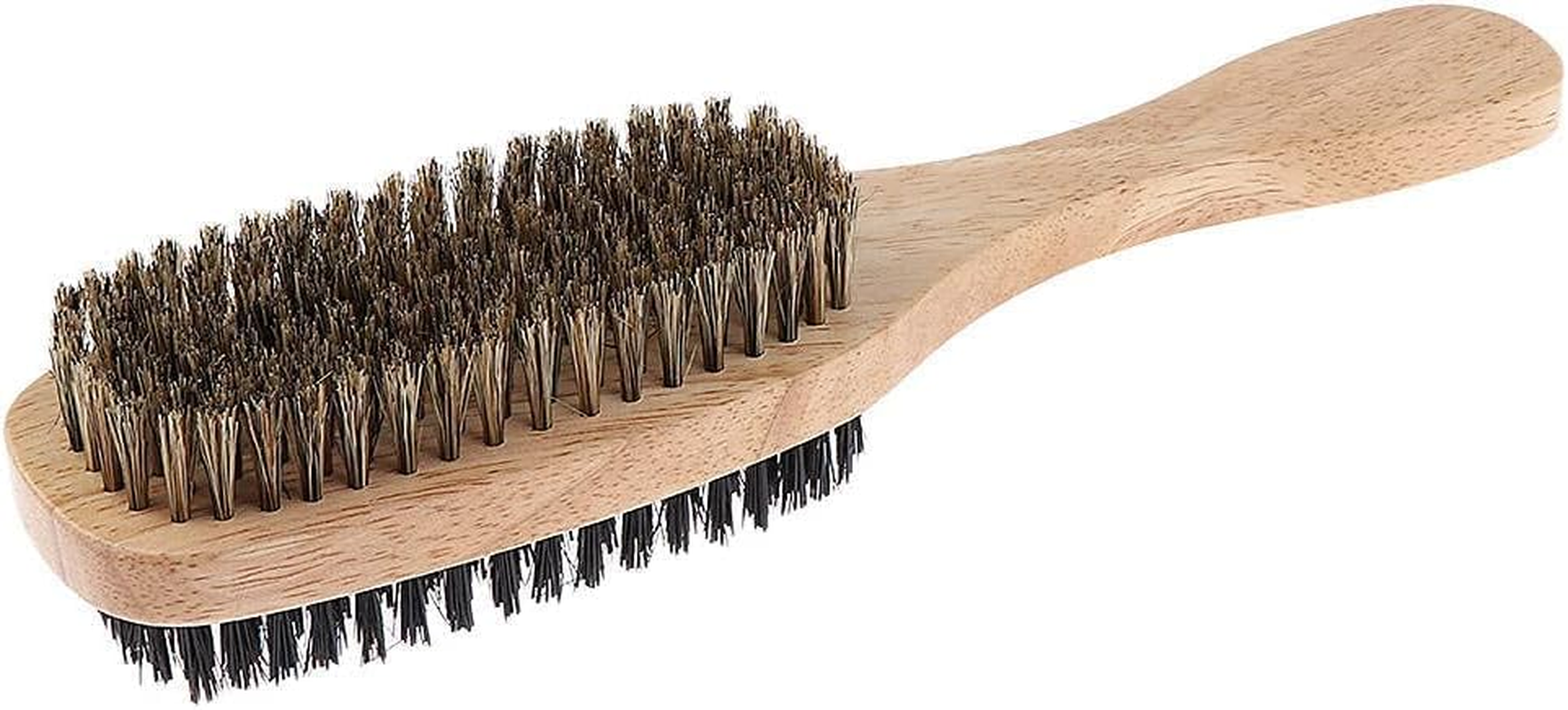 Mens Boar Bristle Hair Brush - Natural Wooden Wave Brush for Male - Styling Beard Hairbrush for Fine,Thin,Short,Long,Thick,Curly,Wavy Hair and More - as Described, A image number 1