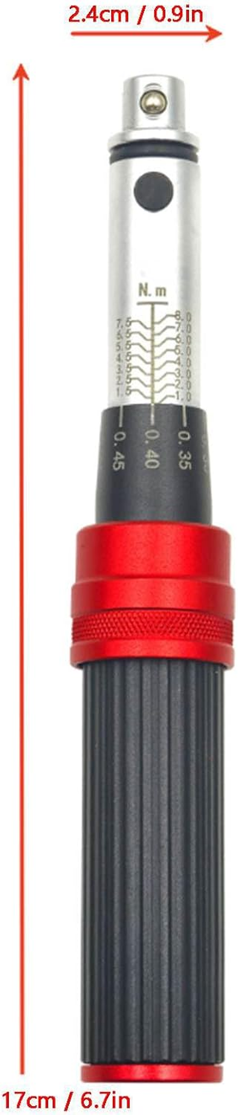 Jectse Spoke Torque Wrench, Motorcycle Spoke Wrench with 5.1-6.9Mm + Spline 10 Adjustable Heads, Alloy Steel, for Motorcycle & Bike