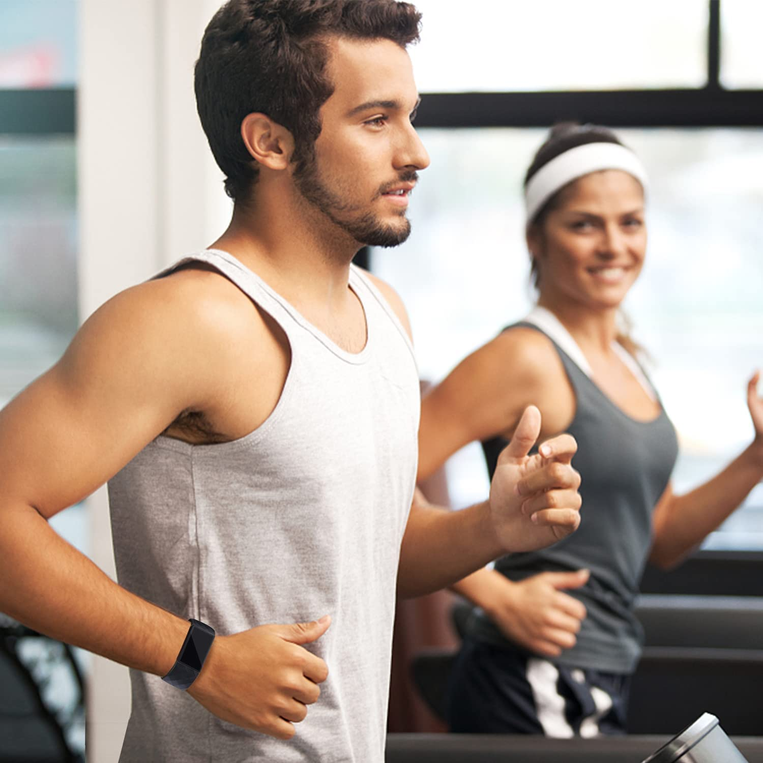 [4 Pack]Sport Bands for Fitbit Charge 4 Band & Fitbit Charge 3 Bands, Soft Silicone Adjustable Comfortable Replacement Wristbands Women/Men for Fitbit Charge 4 / Fitbit Charge 3 / Charge 3 SE