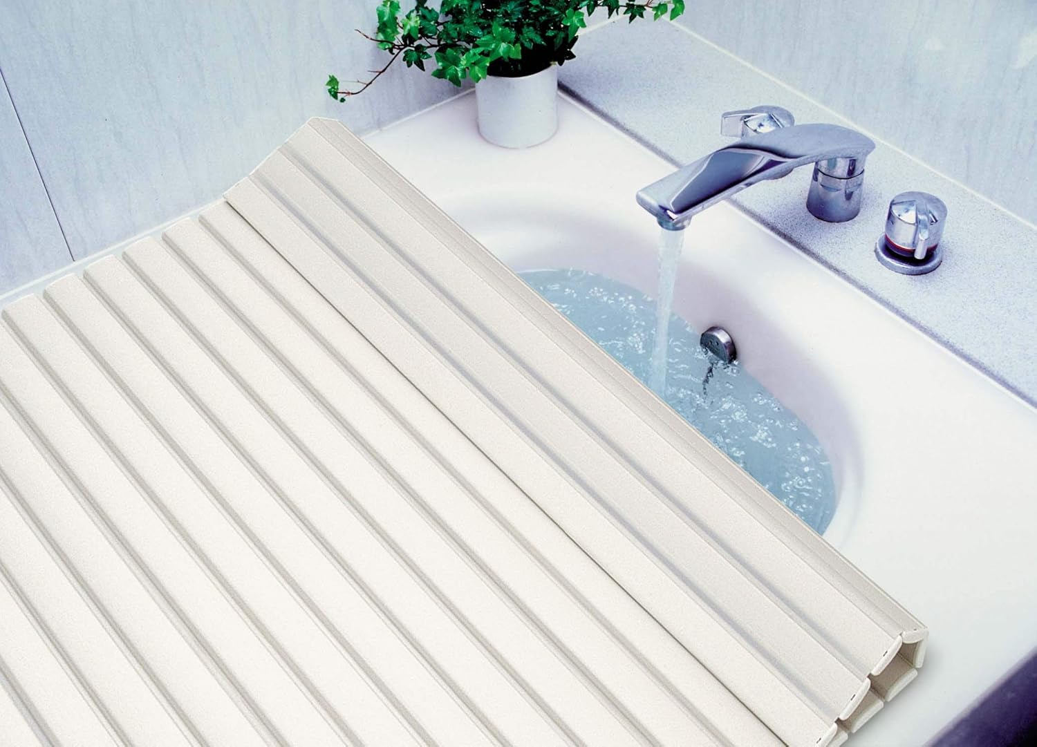 Ohe 77035 Bath Lid, White, Approx. Length 29.5 X Width 55.1 Inches (75 X 140 Cm), Bath Lid, L-14, Shutter Type, Thin, Lightweight, Mildew Resistant, Ivory image number 3