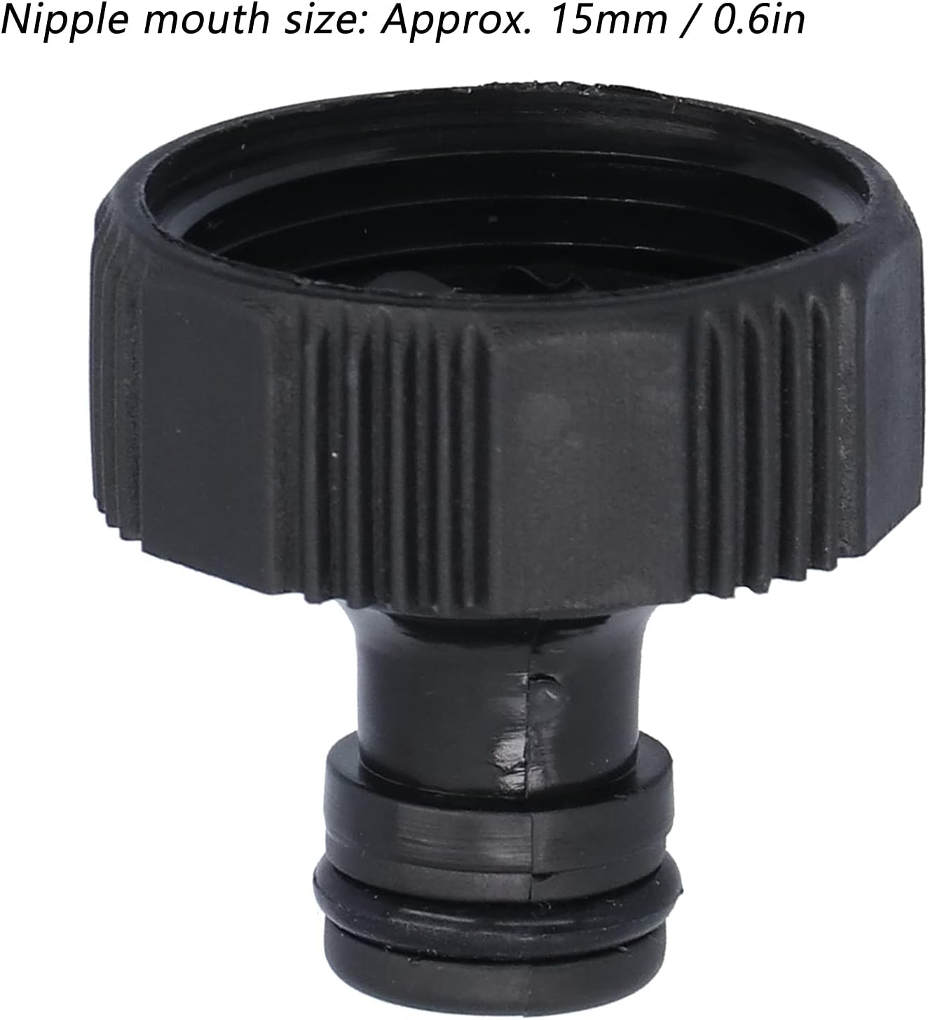 10Pcs Garden Hose Quick Connector Nipple,15Mm Thread Adapter Plastic Sealable Hose Connector for Sprinkler Spray Nozzle (1 Inch Internal Thread)