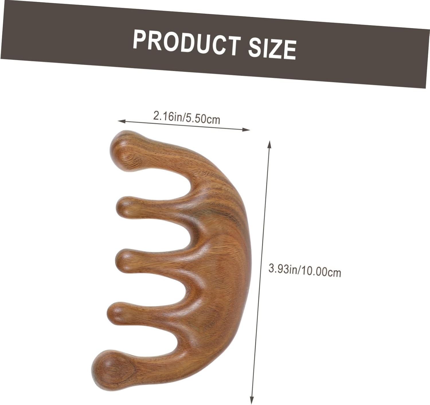 TOVINANNA Practical Massage Comb Wooden Hairbrush for Scalp Relaxing Massager for Hair image number 6