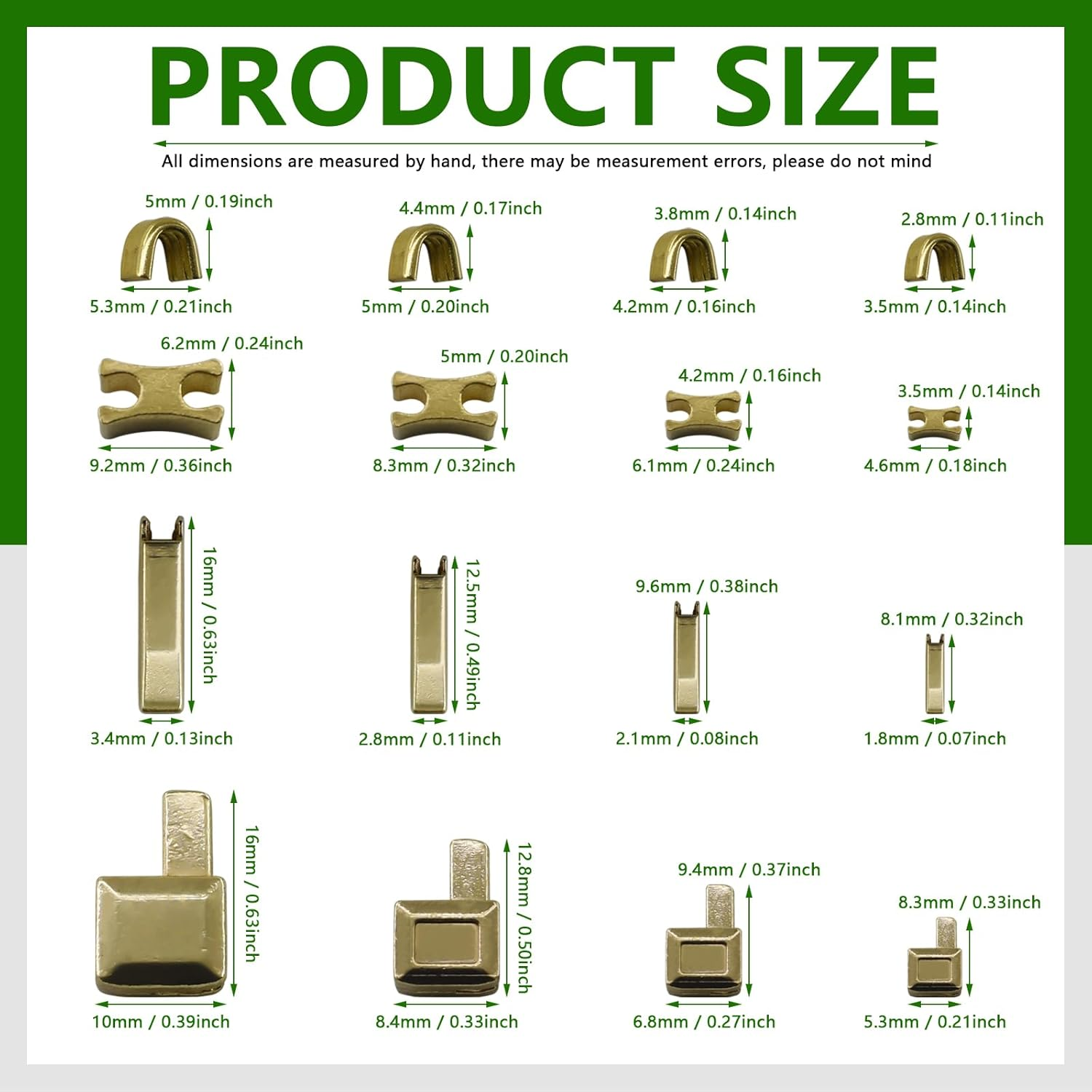 SHRJ 80Pcs Metal Insertion Pin Set Zipper Repair Kit Latch Slider Retainer, Zipper Sewing Accessories Open-End Bottom Top Stops for Jacket, Coat, Backpack, Handbag, Jeans, 4 Sizes