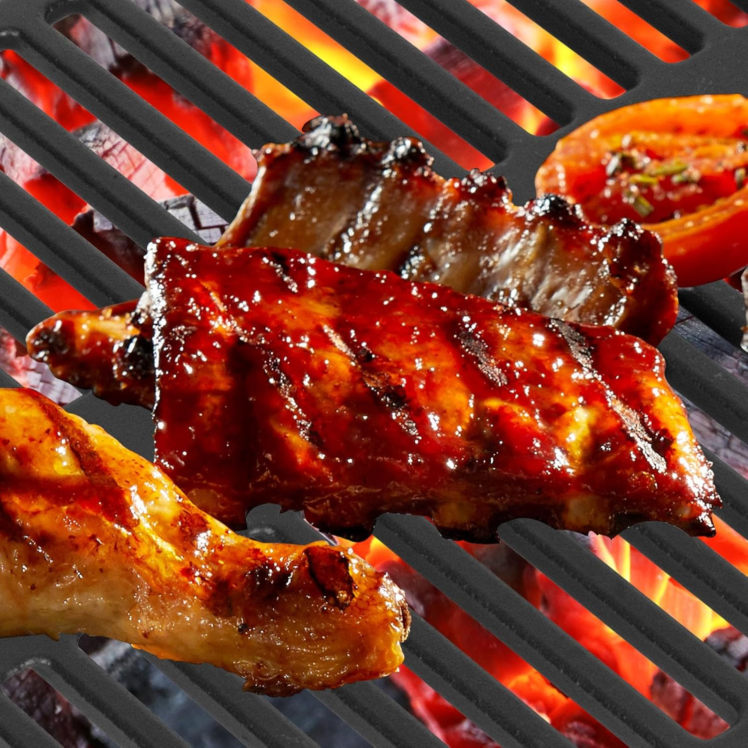 Cast Iron Grill Grate for Weber Go-Anywhere Charcoal and Gas Grill, Cooking Grill Grids Replaces 80631, 70211, 3634, 67195, 16" X 10" image number 6