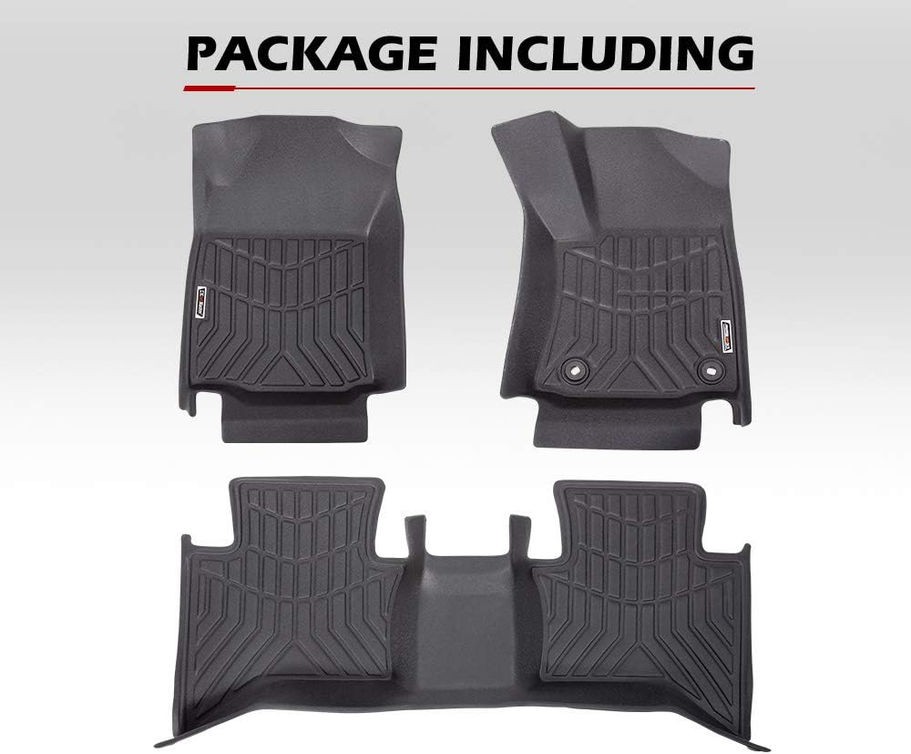 KIWI MASTER Car Floor Mat Fit for Hilux Dual Cab Auto 2016-ON - 3D TPE Anti-Slip Floor Mats Custom Fit Front & Rear Liner Waterproof, All Weather Protection image number 6