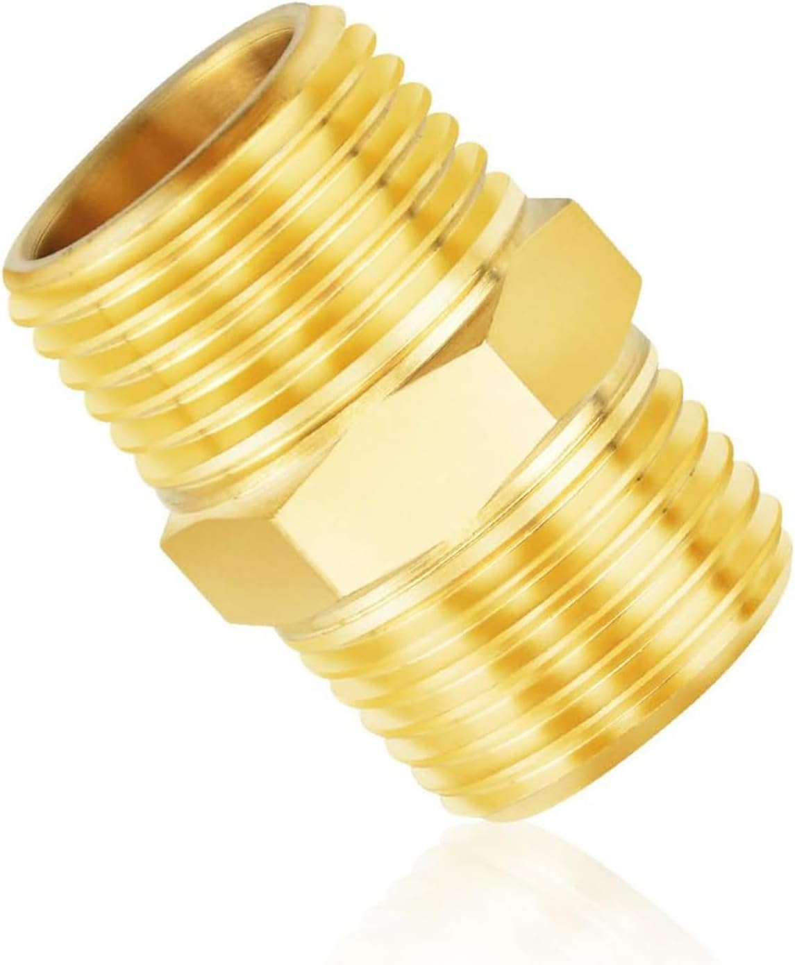 TAILONZ PNEUMATIC 3/4" BSP Male Pipe Hex Nipple, Brass Pipe Fitting（5Pcs） image number 2