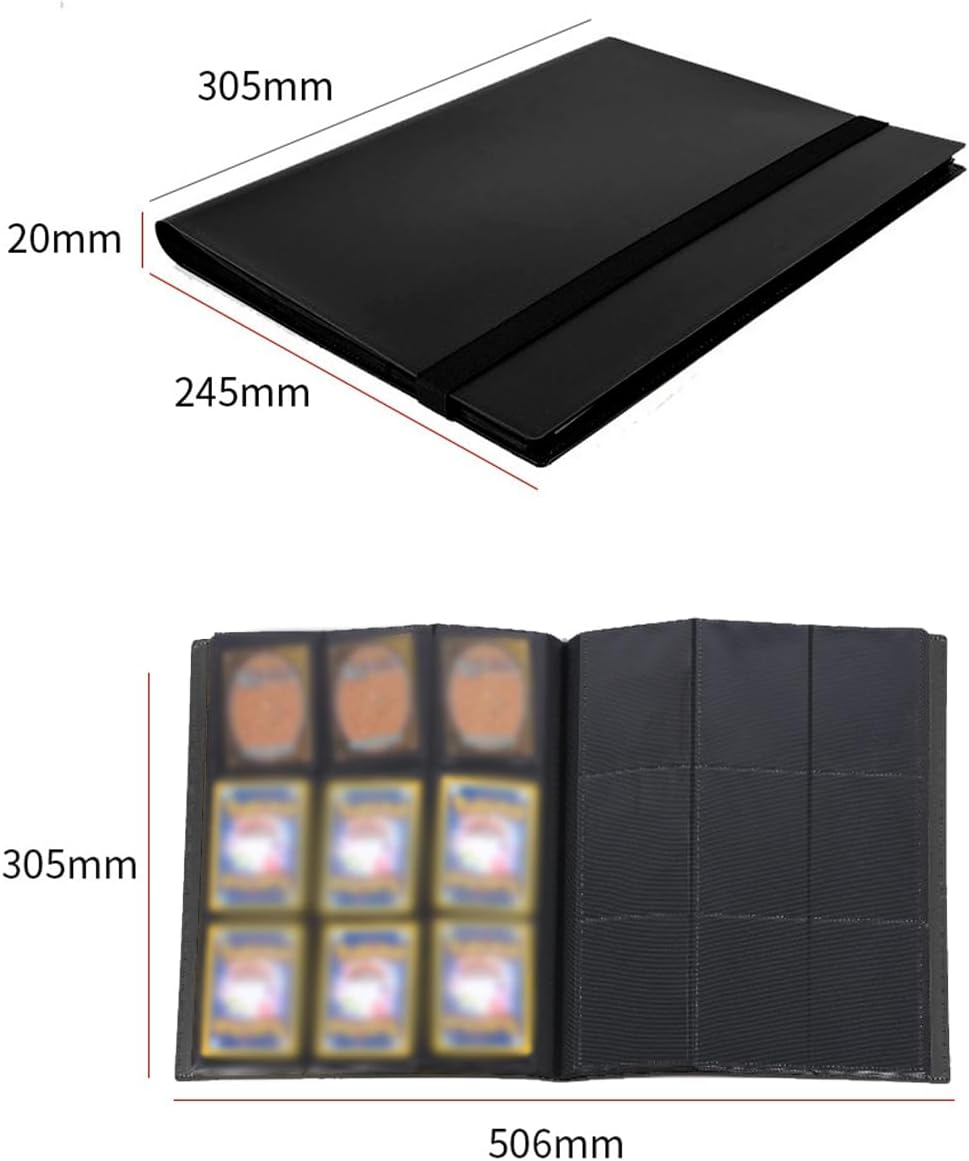 9 Pocket Trading Card Binder Holder, Card Binder for Game Cards Binder 9-Pocket, Sports Card Album with Card Sleeves, Basketball Card Sleeves Compatible with Yugioh MTG Cards, Put up to 360 Cards image number 5