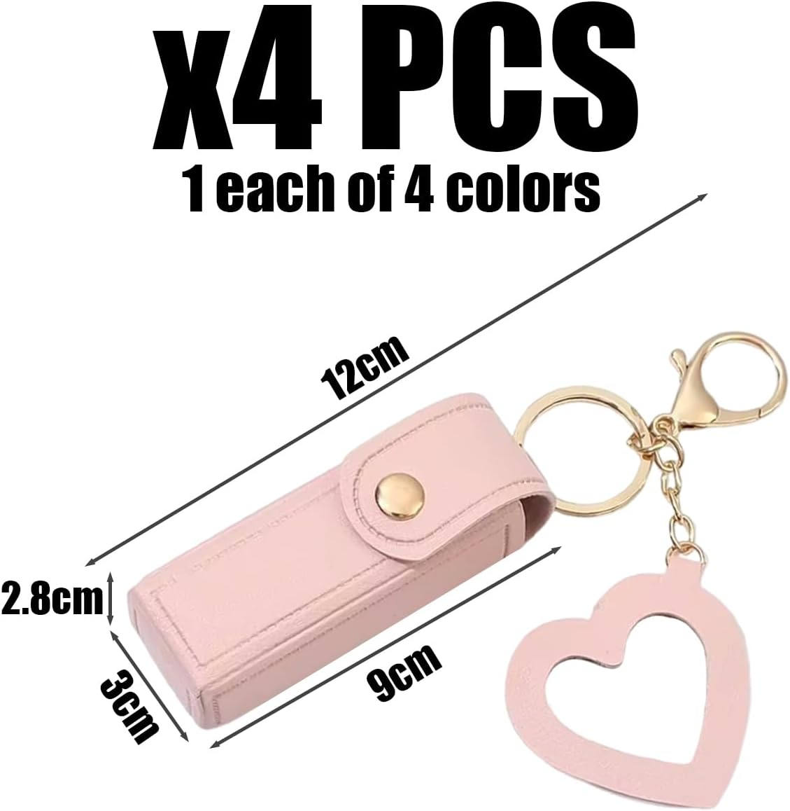 Pack of 4 Lipstick Bag, Mini Storage Bag, Portable Lipstick Bag, Fashionable and Simple Lipstick Bag, Lipstick Bag with Mirror image number 5