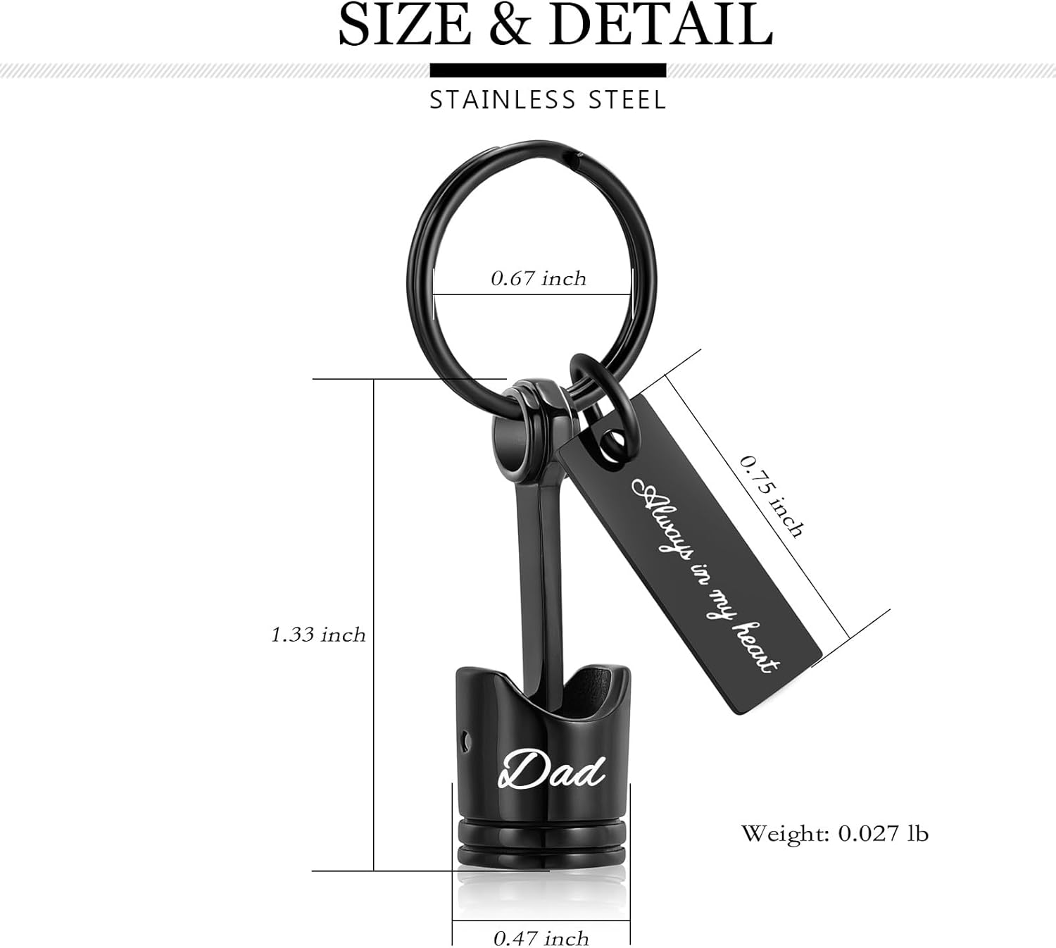 Yinplsmemory Dragonfly Urn Necklace for Ashes for Human/Pet Ashes Stainless Steel Hollow Memorial Locket Pendant Jar Keepsake Cremation Jewelry image number 1