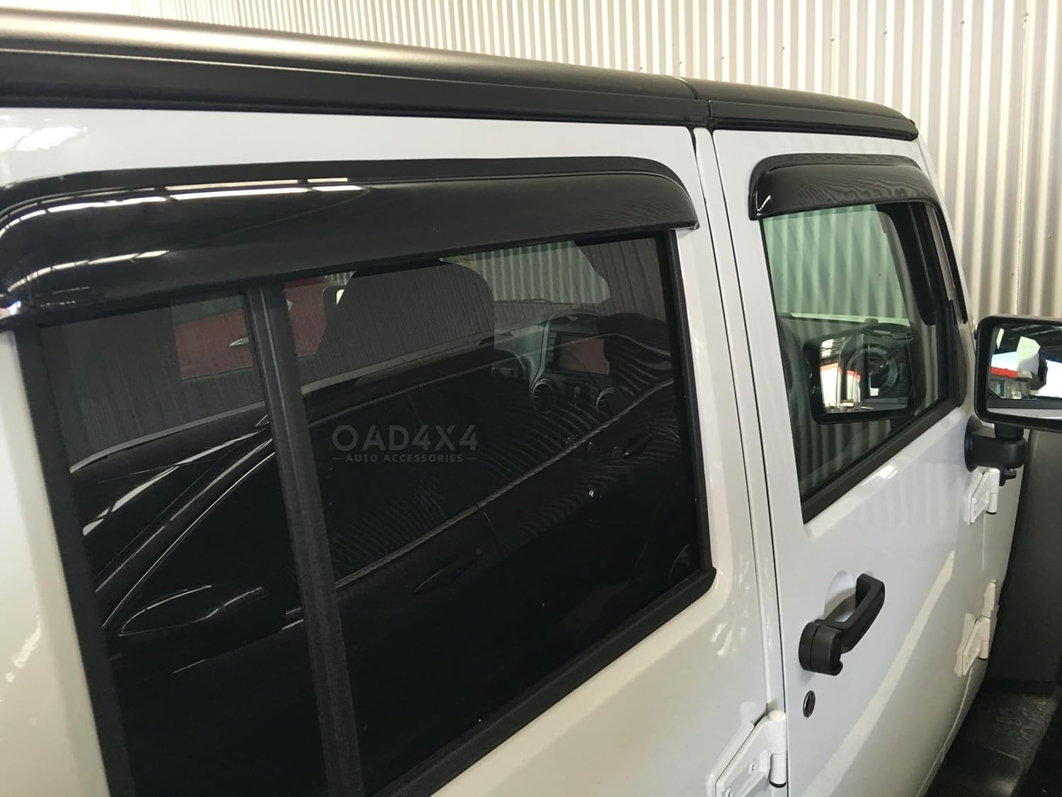 OAD4X4 Weathershields Compatible with Jeep Gladiator Dual Cab 2020-Onwards, Weather Shields Window Visors Wind Deflectors Sun Rain Guard 4PCS Set image number 5