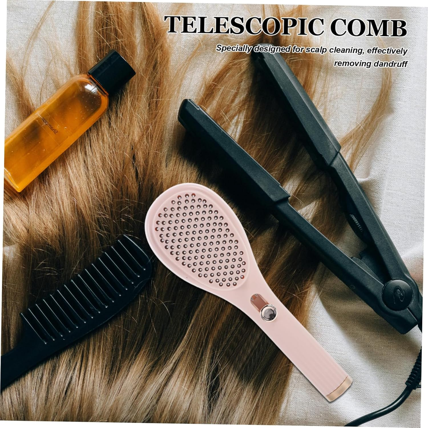 FOMIYES Static Scalp Cleaning Comb Styling Tool for Men Detangler for Thick Hair - Beige image number 5