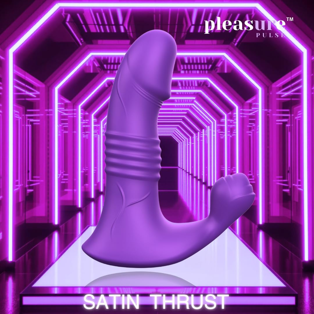 PLEASURE PULSE Thrusting Wearable G Spot Panty Vibrator Dildo Adult Sex Toys for Women, Men & Couples, Dual Motor App & Remote Control Long Distance Fun, Rose Clitoral Stimulation, Prostate Massager image number 3