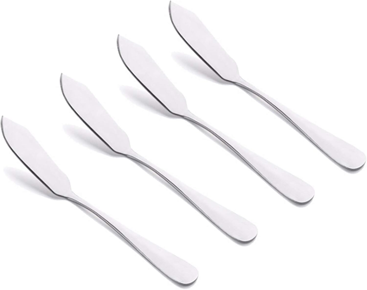 VANRA Cheese Spreader Knife Set 4-Piece Stainless Steel Butter Knife Small Sandwich Condiment Jam Bread Cream Canape Knives Spatula 5.9-Inch