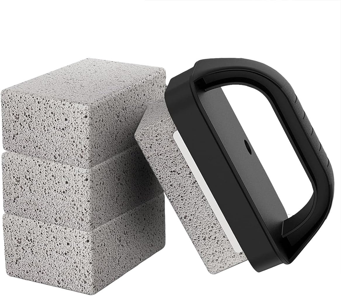 AIMALL 5Pcs Teppanyaki Cleaning Kit with Handle, Reusable High-Density Pumice Stone Scrubber for BBQ Grills, Blackstone Griddles, and Stainless Steel Cookware image number 5