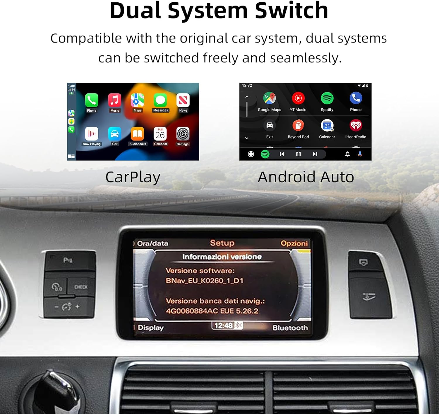 ANYFAR Decoder Adapter Fits 2009-2015 Audi Vehicles A6 & Q7 with MMI 3G System, Supports Wireless Carplay/Android Auto/Voice Control/Mirror Link/Camera/Usb Drive/Navigation Etc image number 6