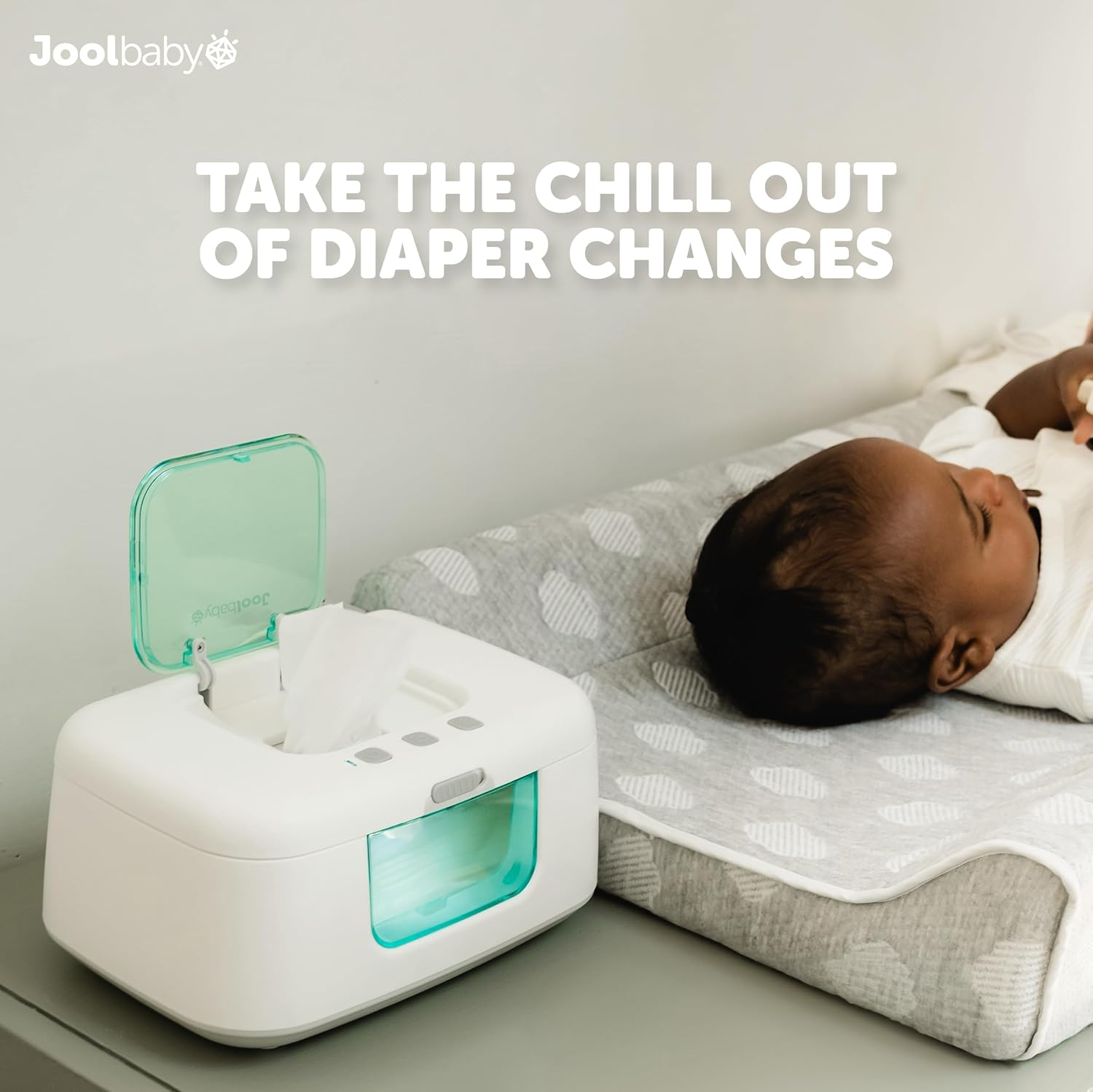 Tinybums Baby Wipe Warmer & Dispenser with LED Changing Light & On/Off Switch - Jool Baby (Aqua) image number 3