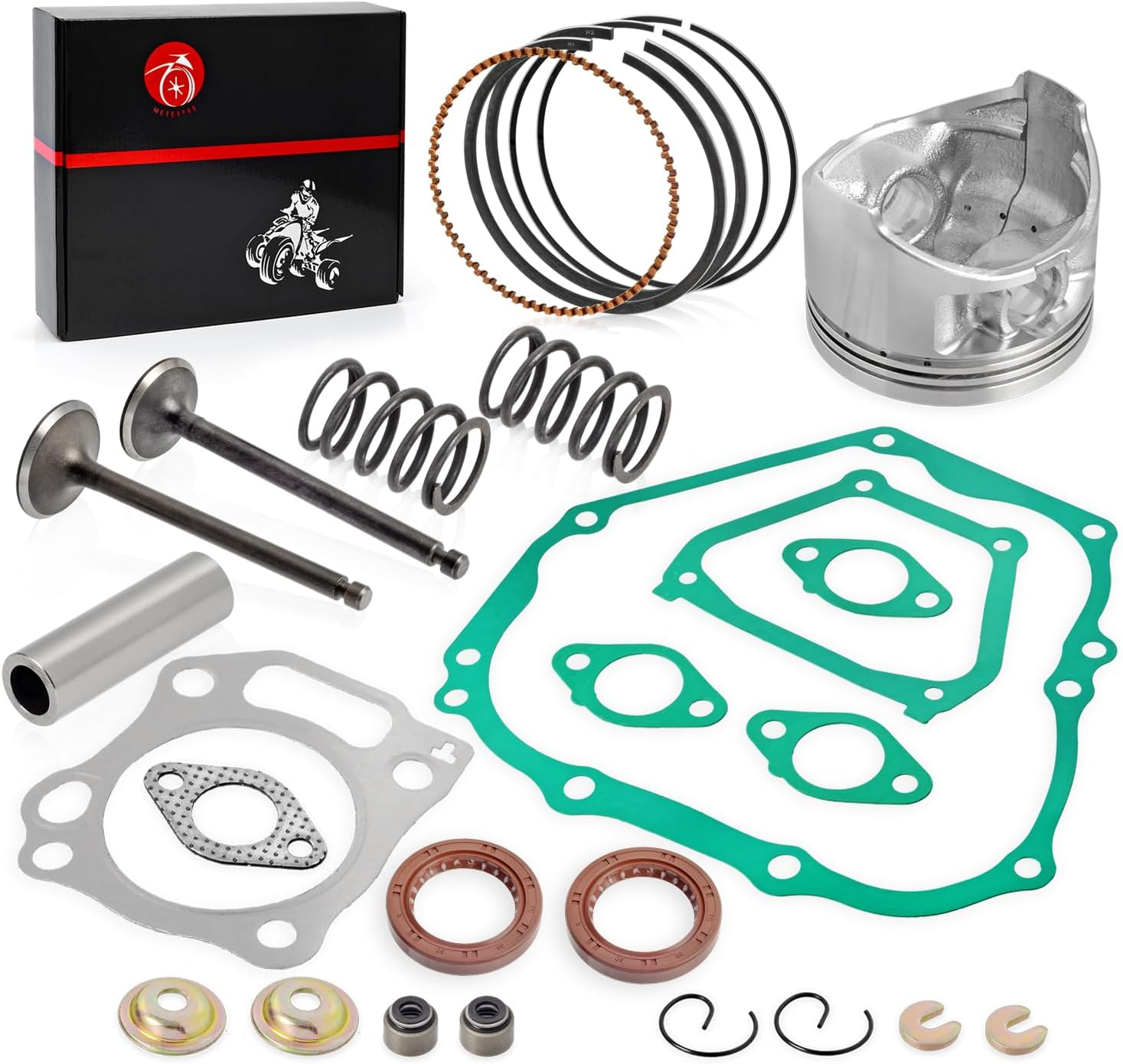 Engine Top End Rebuild Kit Oversize 0.5Mm Piston & Ring Intake Exhaust Valve & Seal SPRING Gasket Seal for YAMAHA Golf Cart G11 G16 G20 a 1996-2002 image number 5