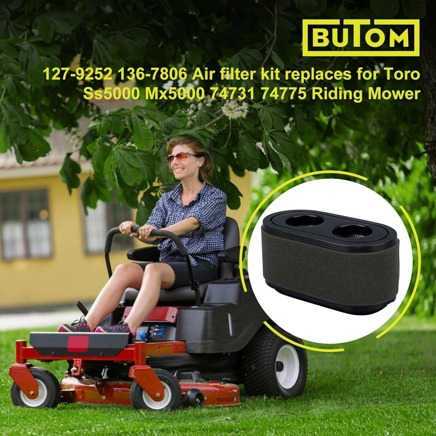 Butom Air Filter Tune up Kit for Toro 50" 42'' Timecutter SS SW SWX with V-Twin Engine image number 6