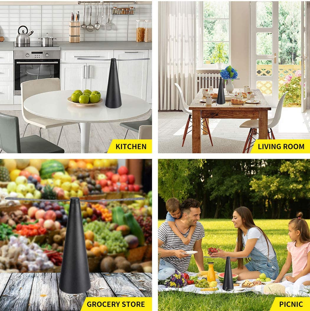 Lambu Fly Free Entertaining Chemical Trap Repellent Fly Fan Indoor Outdoor Home Black,Camping BBQ Food Mosquito Fruit Fly Portable Repeller Fans Safe Insect Killer