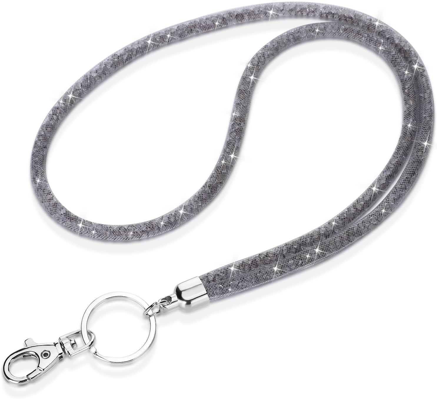 Soleebee Bling Crystal Lanyard, 31.5'' Office Neck Strap Lanyard, Lanyard Keychain with Metal Clasp & Keyring