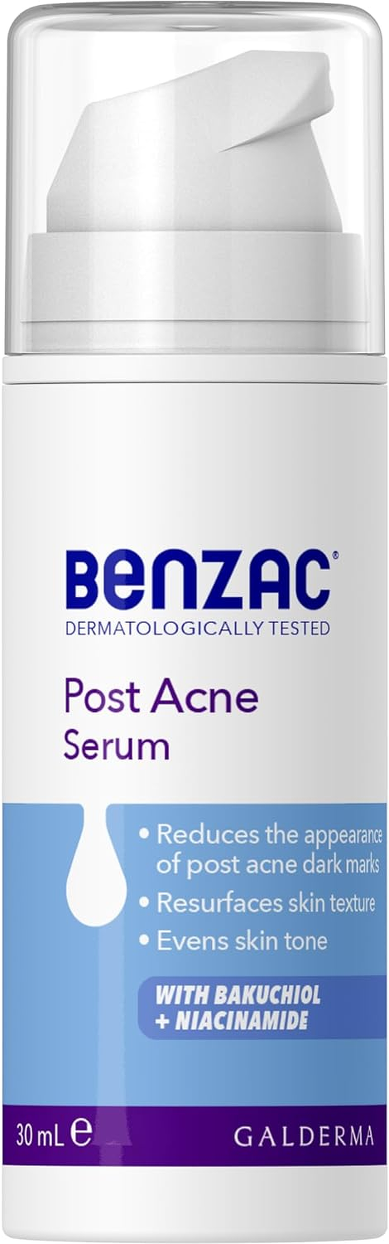 Benzac Post Acne Serum 30Ml, with Niacinamide and Bakuchiol, Reduces Appearance of Post Acne Dark Marks, Evens Skin Tone, Oil Free, Dermatologist Tested image number 4