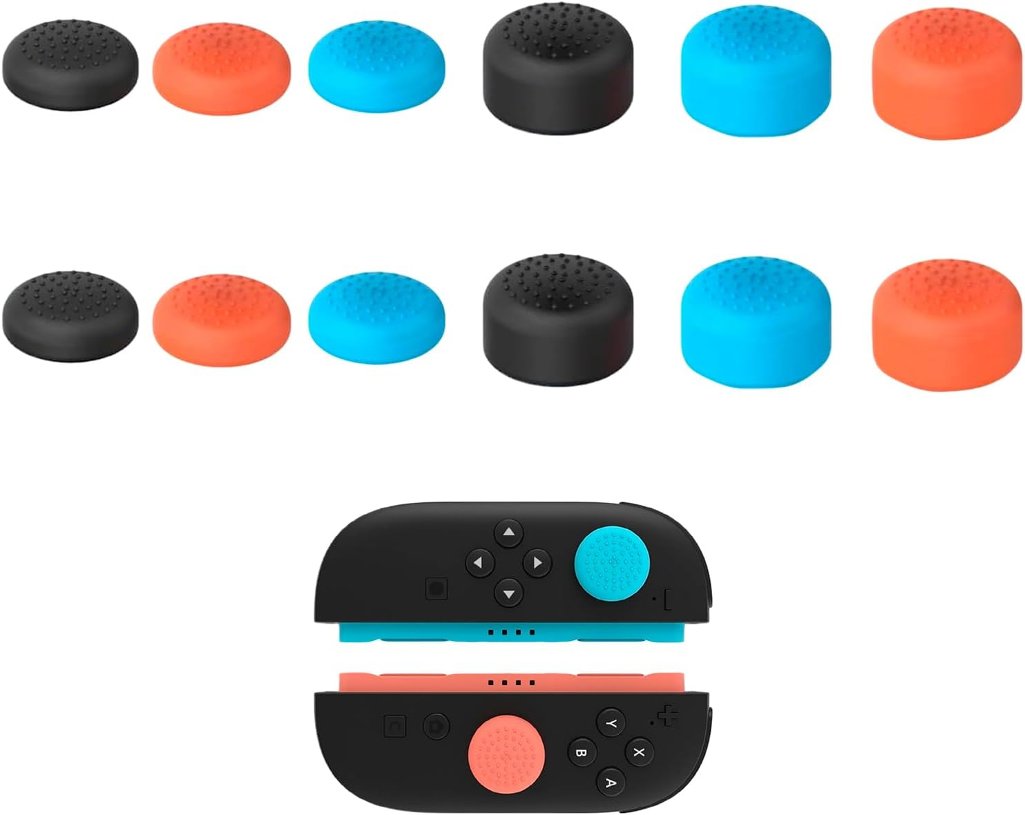 JANGJANG 12 Pack Thumb Grips for Nintendo Switch 2 anti Slip Joystick Covers Improve Control and Comfort Reduce Wear for Gaming at Home or Travel