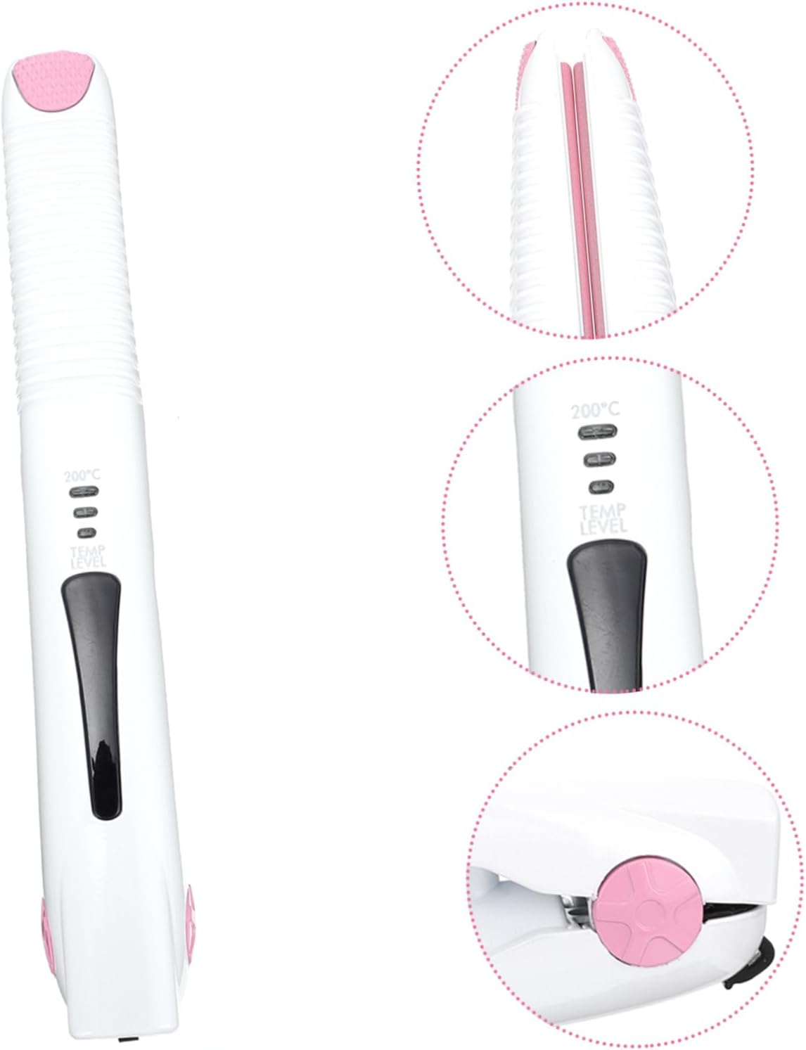 KAILIKETIY Inspired Mini Hair Straightener Curler Cordless Rechargeable Wireless Travel for Women Men image number 5