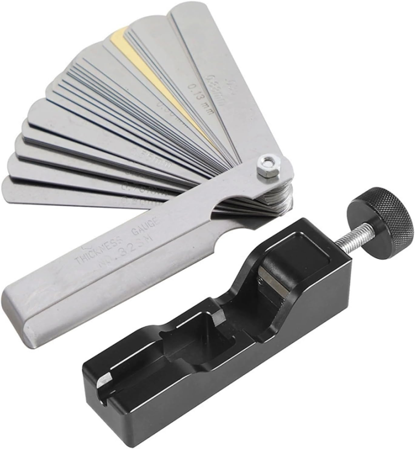 Precision Spark Plug Gap Tool with 32-Blade Feeler Gauge, Universal Spark Plug Gapper & Gap Gauge for 10Mm 12Mm 14Mm 16Mm Spark Plugs image number 3