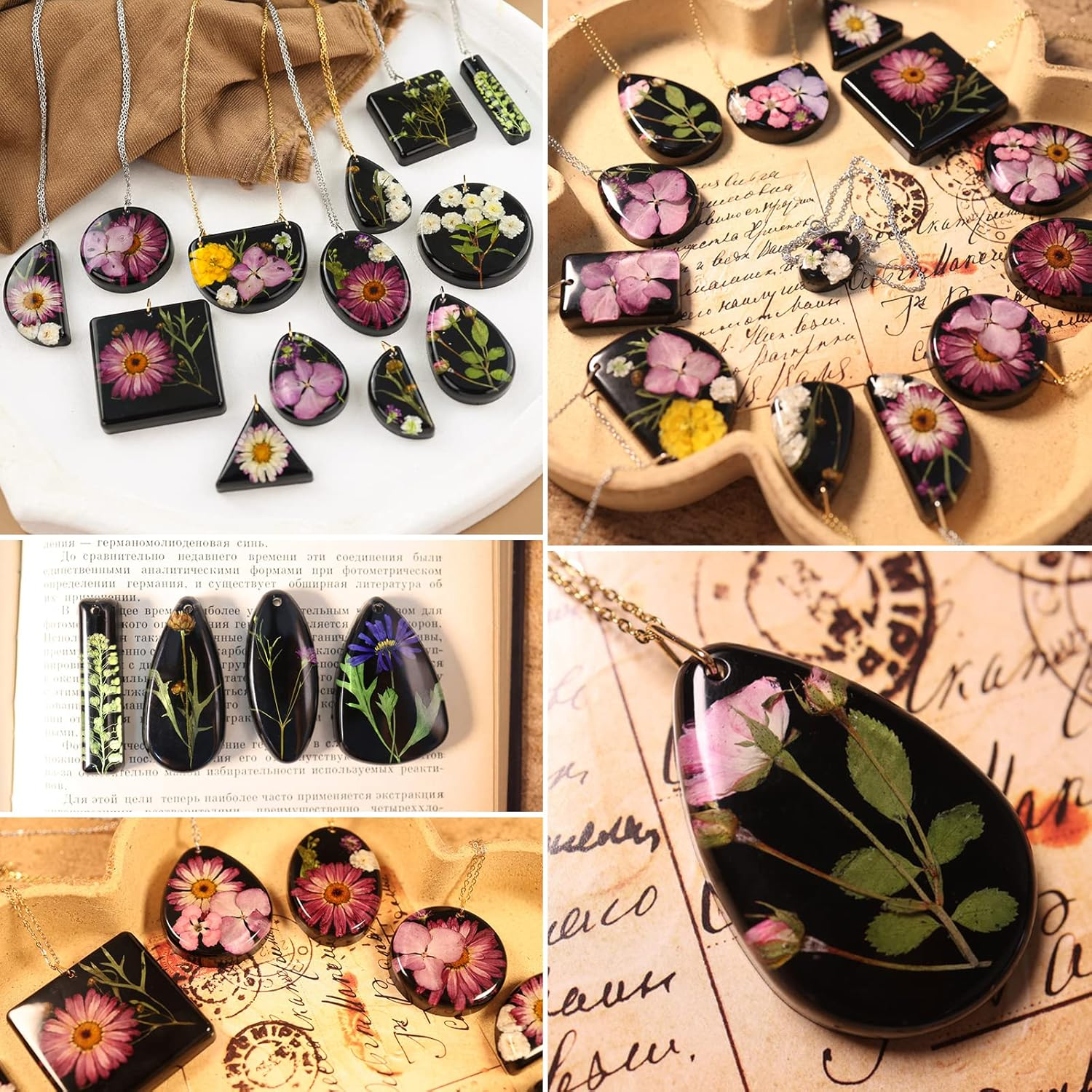 2Pcs Resin Jewelry Molds, Jewelry Pendant Mold for Epoxy Casting, Silicone Resin Molds, Pendant Earrings Necklace Keychain Mould for DIY Jewelry Craft Making image number 3