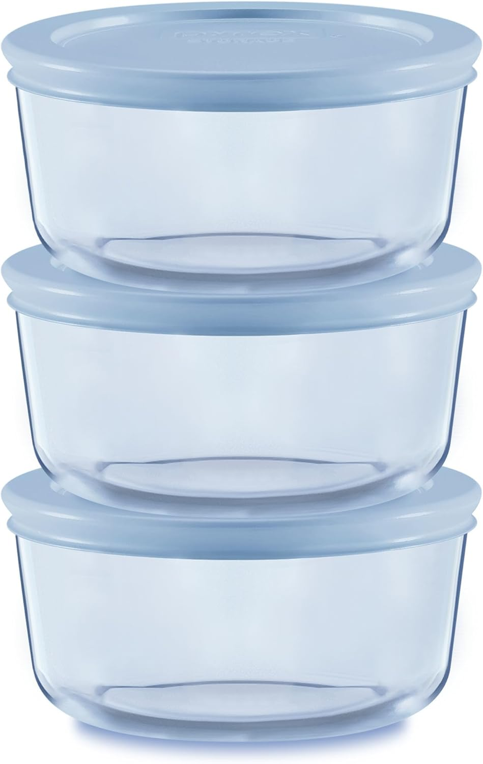 Pyrex Tinted Medium round Food Storage Container Set (6-PC) - Small/Medium Sizes with Snug Fit Non-Toxic Plastic Bpa-Free Lids - Freezer, Dishwasher, Microwave Safe - 2, 4 & 7 Cup Capacity image number 5