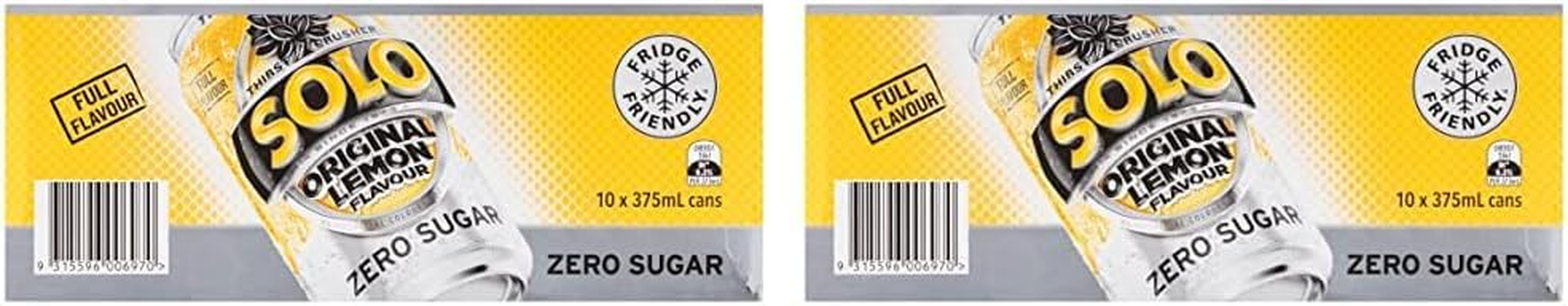 Solo Zero Sugar Soft Drink Can, 10 X 375Ml image number 2