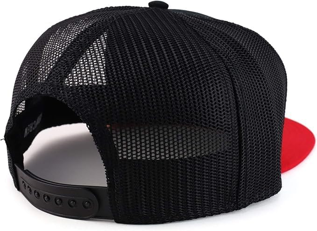 Flatbill Mesh Snapback Cap Flat Hat Outdoor Sunscreen Cap Breathable Back Net Baseball Cap image number 2