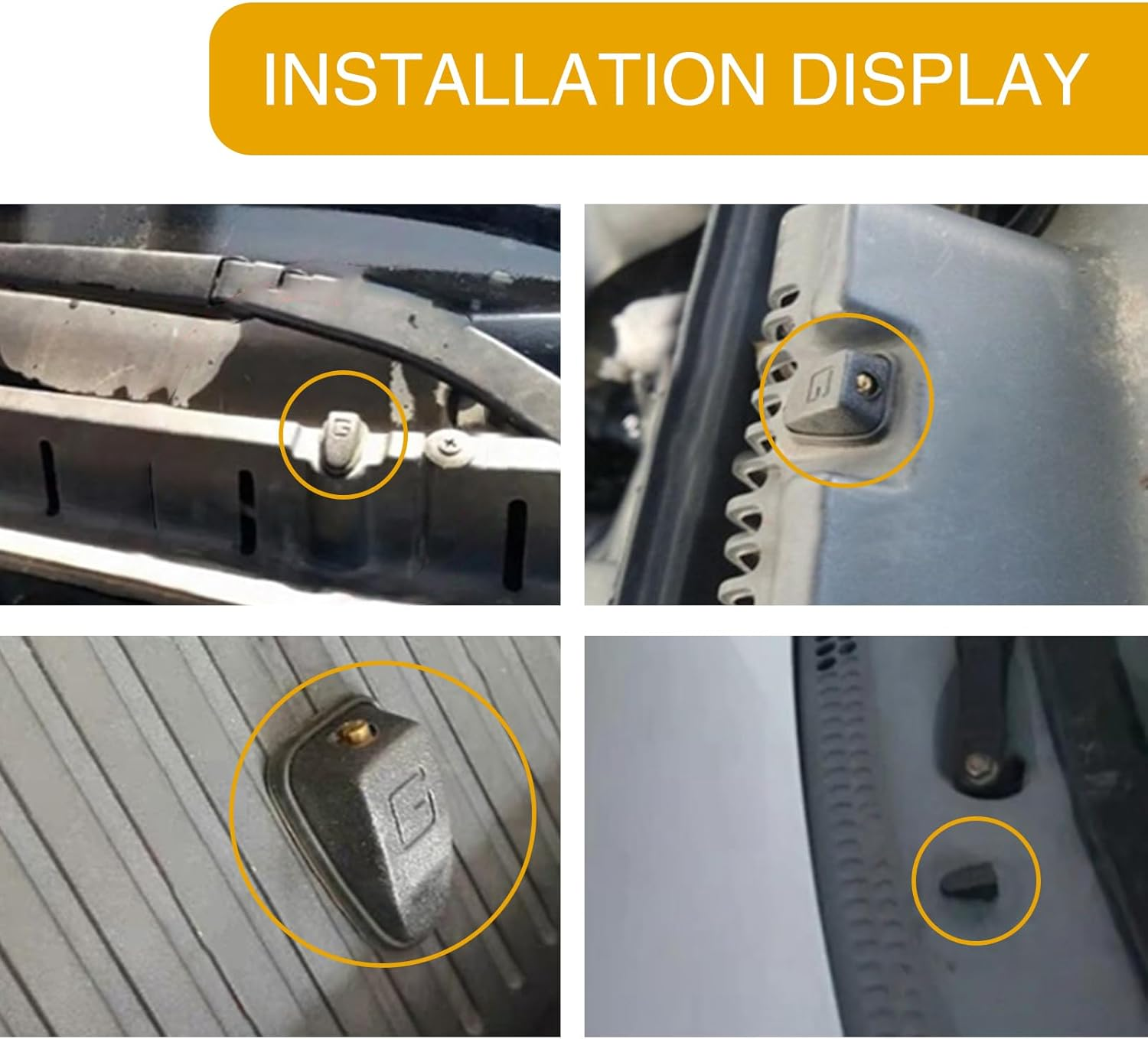 Pack-2 Car Front Windshield Washer, Automotive Wiper Nozzles, 0.31" Sprayer Head Replacement Parts, Single Hole Adjustable Fan-Shaped Kit, Universal for Most Cars, Trucks (Black) image number 2