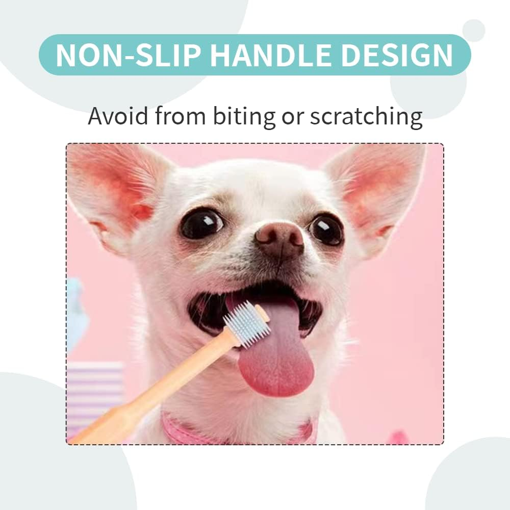 YMPEKA 3Pack Small Dog Toothbrush Cat Tooth Brush Brushing Kit Pet Toothbrush Cat Dental Care,Deep Clean Acne Chin Treatment Suction Cup 360 Degree Silicone Pet Toothbrush, for Cats Dogs image number 1