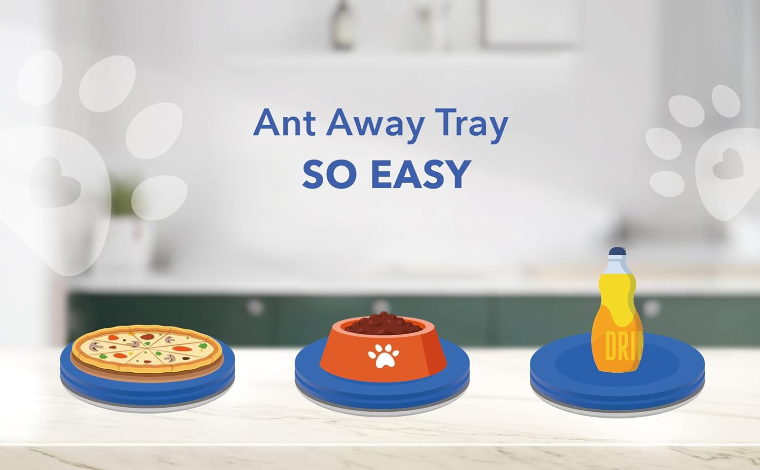 Yuwoda Ant Proof Cat Dog Bowl Tray - Ant Away Pet Food Dish Safe Ant Away Indoor No Chemical No Water Needed image number 1