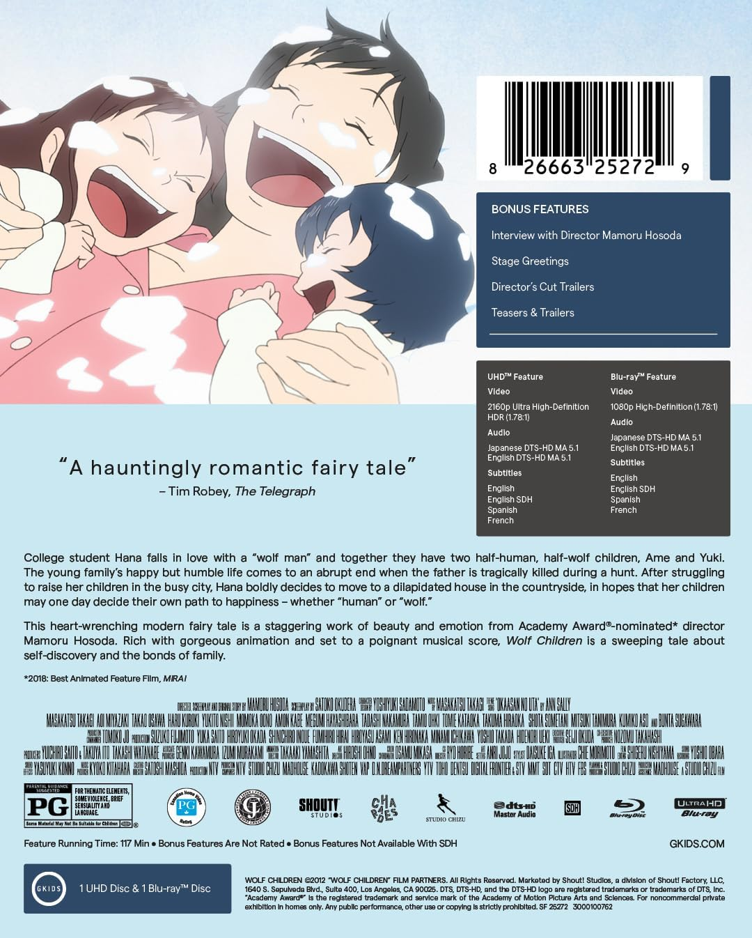 Wolf Children: Limited Edition Steelbook (Amazon Exclusive) [4K UHD] image number 2