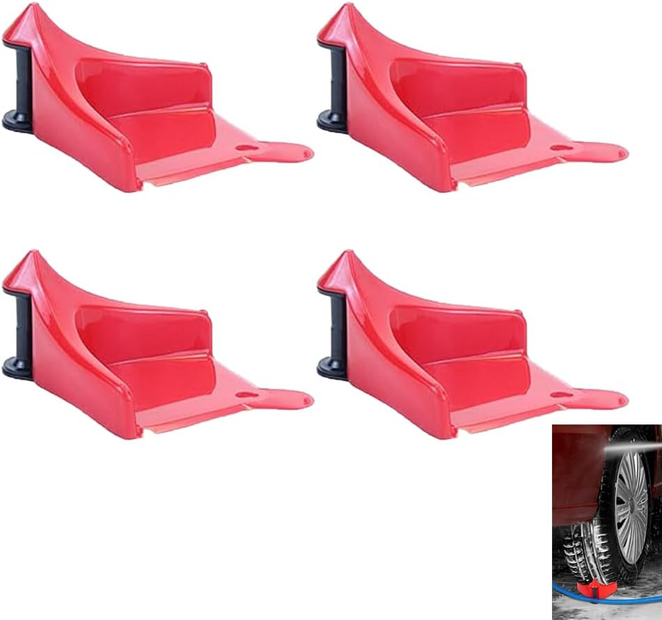 4 Pcs Car Hose Guide, Guide Preventing Pressure Washer Hose Stuck under the Wheels,Slip-Resistant Tire Stoppers Truck Wheel Rolling System Tool, Car Wash Tool for SUV Pickup Truck Motorcycle image number 1