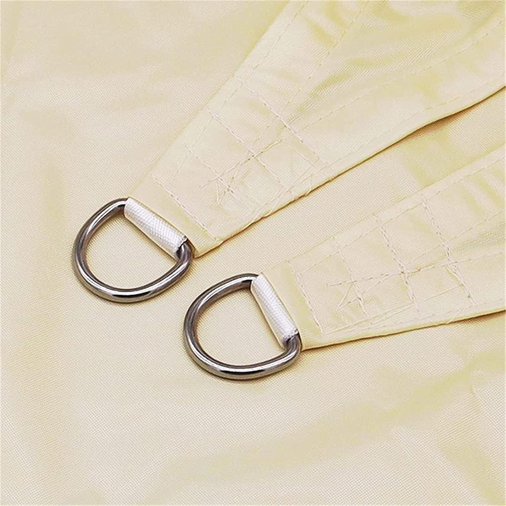 IOAOI Garden Shade Sail Waterproof 3M X 3M X 4.3M Sun Shade Sail, Triangle Sun Canopy for Patio with Awning Attachment, 95% UV Block - Pale Yellow image number 3