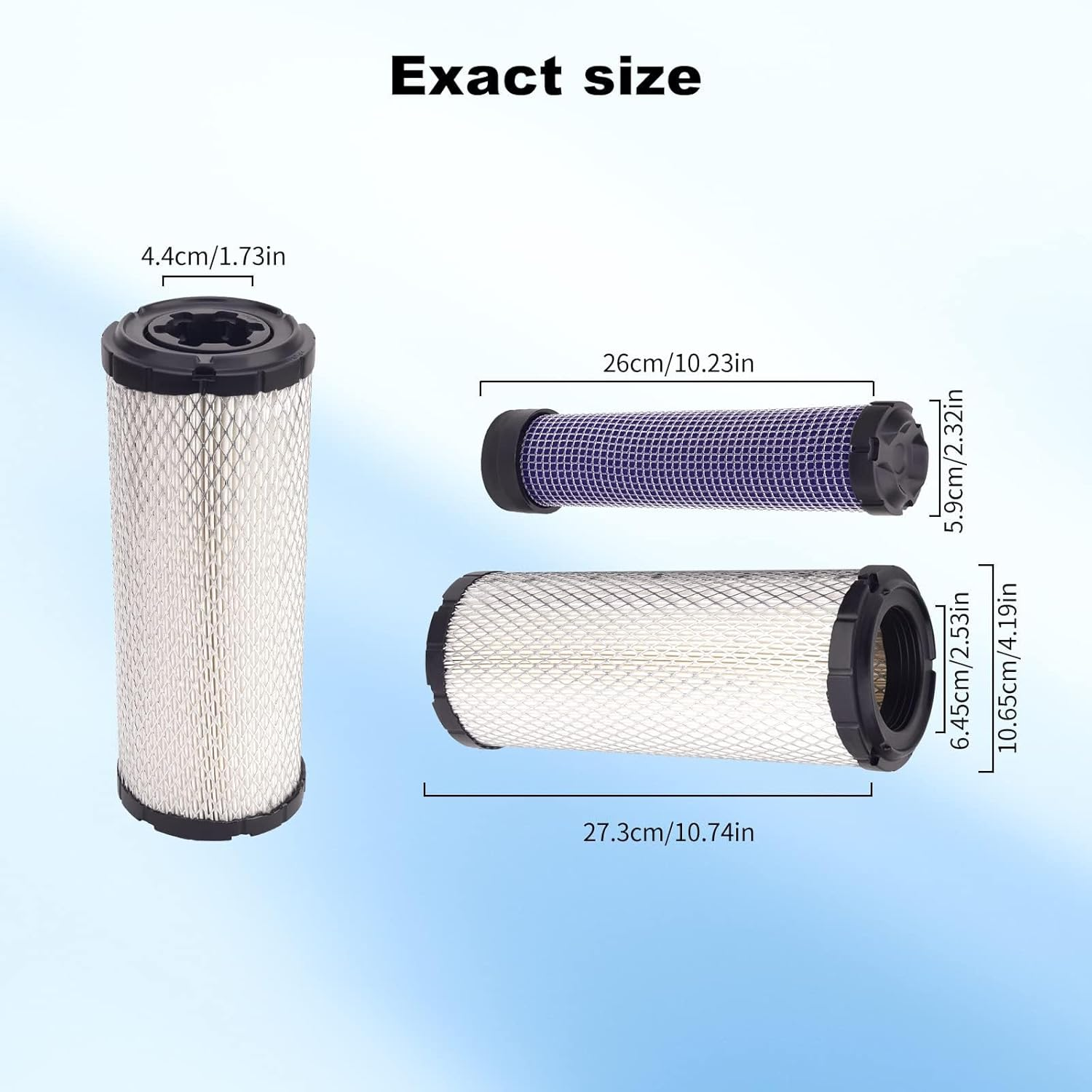 25083 01-S Air Filter Replace for 2508301-S 2508304-S Kawasaki 11013-7020 11013-7044 11013-7019 11013-7045 M131803 M131802 TA040-93230 TA040-93220 Lawn Mover