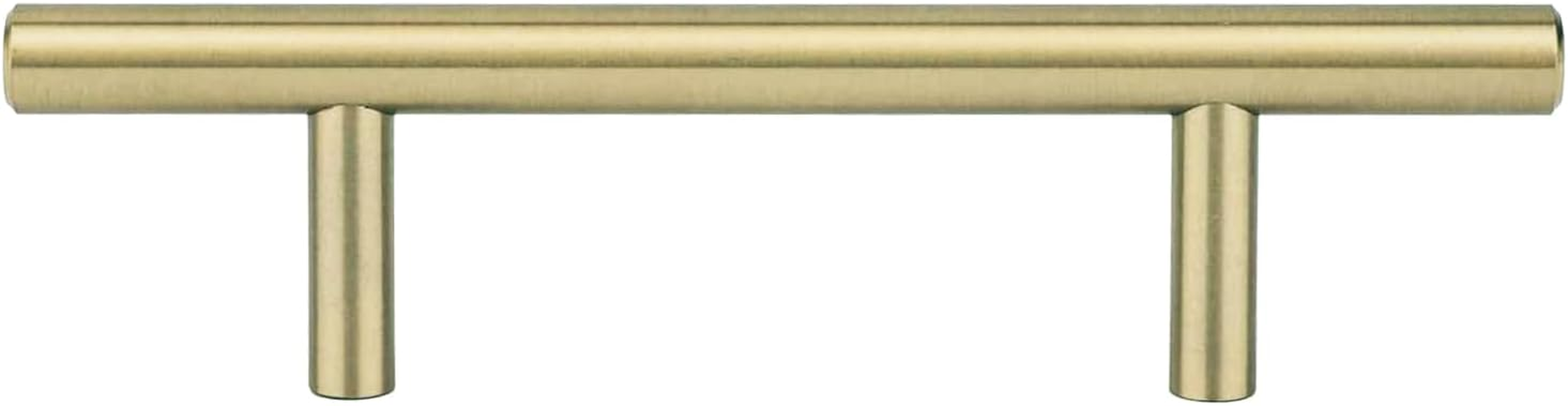 Amazon Basics Euro Bar Cabinet Handle (1/2-Inch Diameter), 5.38-Inch Length (3-Inch Hole Center), Golden Champagne, 25-Pack image number 5