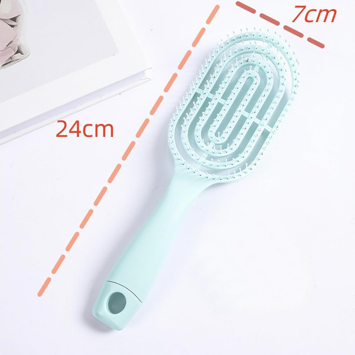 Limcryspp Anti-Tangling, Painless Smoothing, Suitable for Straight, Curly Hair and Wet ， Gentle Scalp Massage, Suitable for Both Men and Women (Yellow) - Pink image number 3