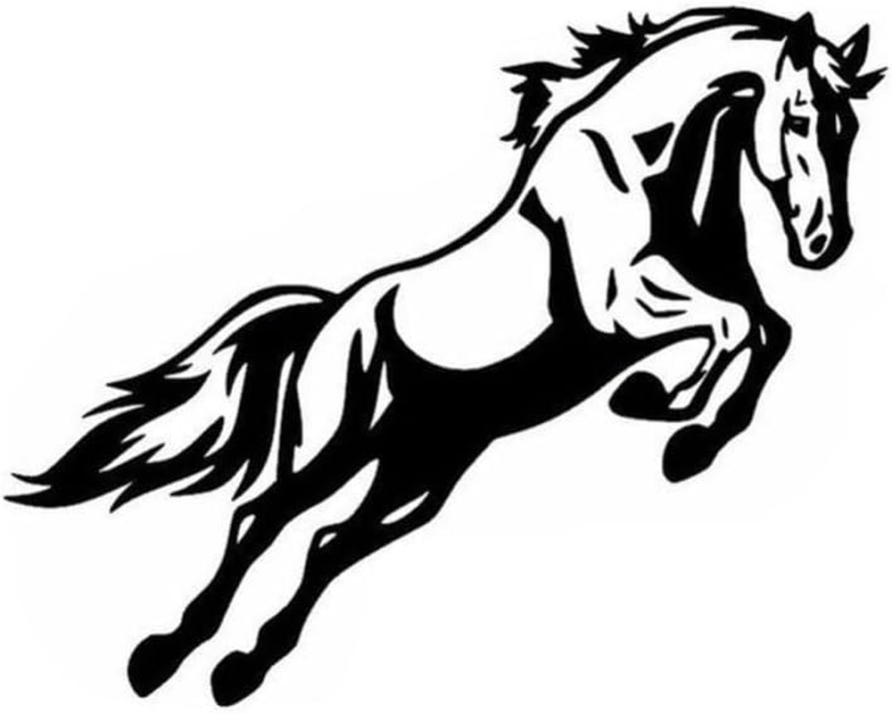 Gigicloud Jumping Horse Decal, Reflective Sticker, Personalized Horse Pattern, Vinyl Sticker, Waterproof Car Decal, Universal for Truck, Window, Laptop, Wall