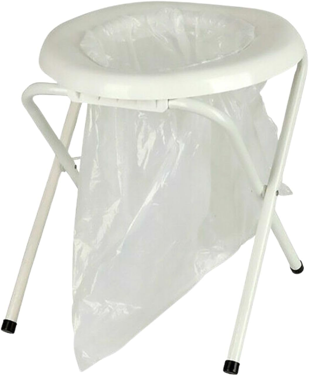 Leona Co Portable Camping Toilets for Adults, Folding Outdoor Travel Camp Toilet Seat for Caravan Hiking and Boating W/6 Replacement Bags