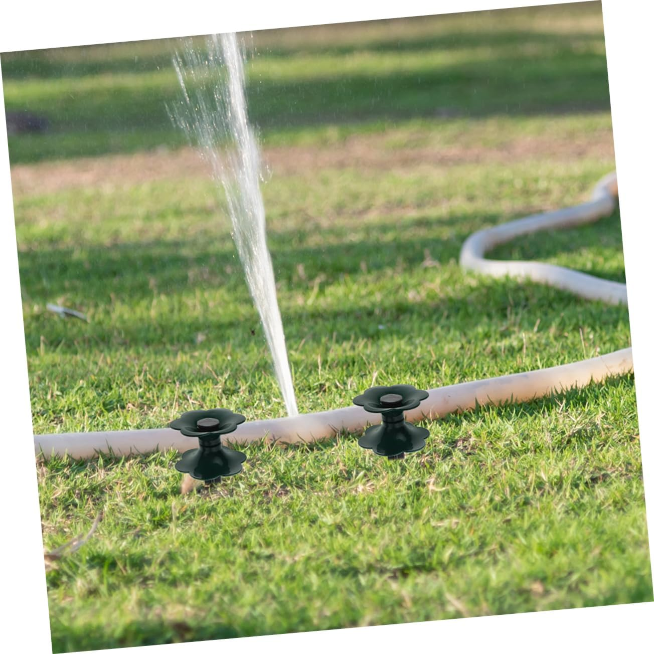 Kisangel 6Pcs Garden Hose Guide Spikes Ground Stakes for Outdoor Lawn and Garden Use Small Sturdy Plastic Water Hose Holders in Black and Green for Gardening Supplies image number 6